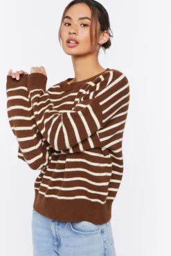 Striped Button-Back Sweater