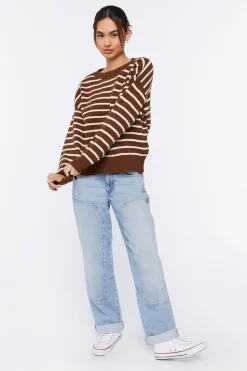 Striped Button-Back Sweater