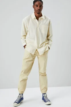 Striped Button-Front Shirt