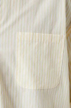Striped Button-Front Shirt