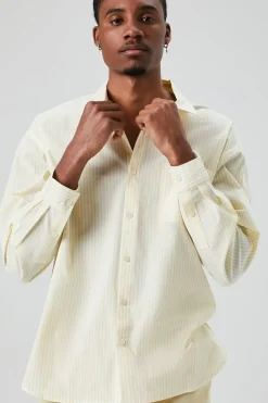 Striped Button-Front Shirt