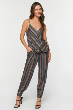 Striped Cami & Drawstring Pants Set
