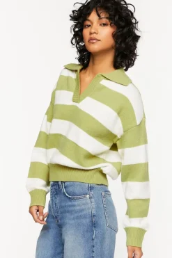 Striped Collared Sweater