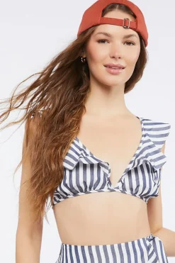 Striped Crop Top & Wrap Skort Set