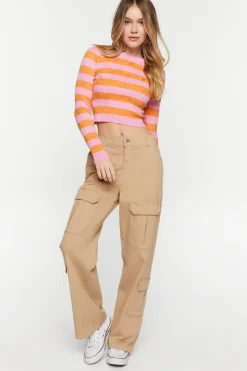 Striped Cropped Sweater