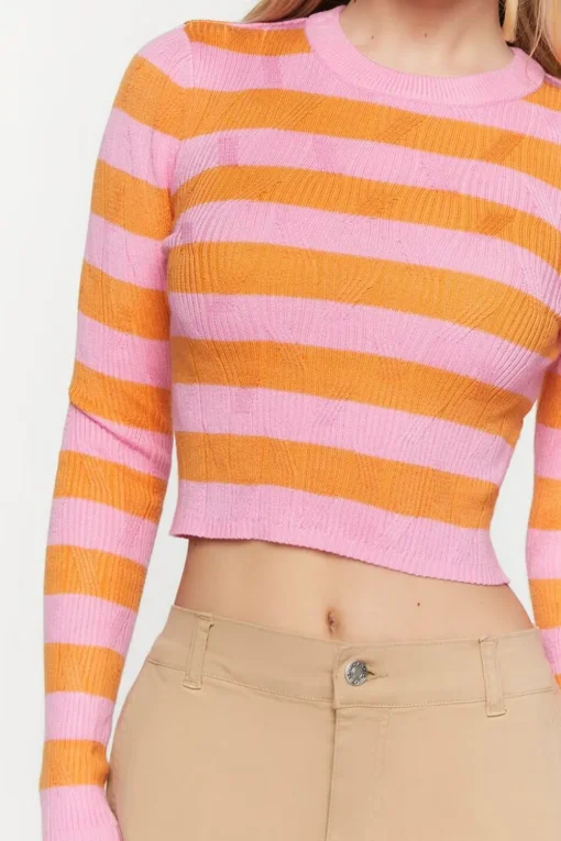 Striped Cropped Sweater