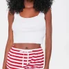 Striped Drawstring Pajama Shorts