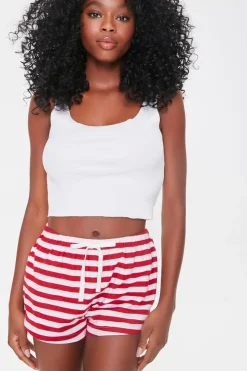 Striped Drawstring Pajama Shorts