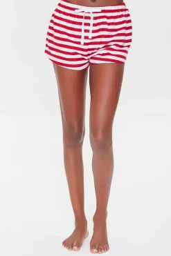 Striped Drawstring Pajama Shorts