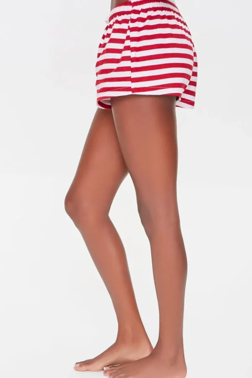 Striped Drawstring Pajama Shorts