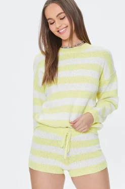 Striped Drawstring Shorts