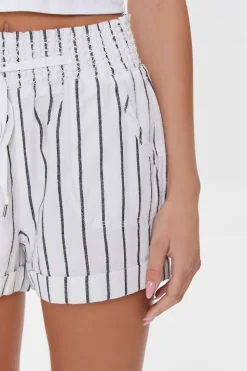 Striped Drawstring Shorts