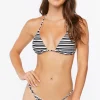 Striped High-Leg Bikini Bottoms