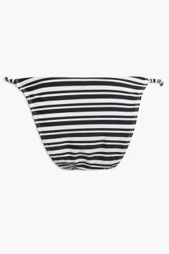 Striped High-Leg Bikini Bottoms