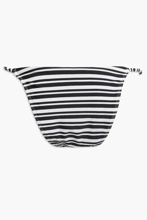 Striped High-Leg Bikini Bottoms