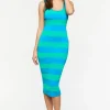 Striped Midi Bodycon Dress
