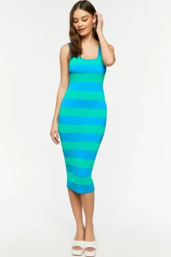 Striped Midi Bodycon Dress