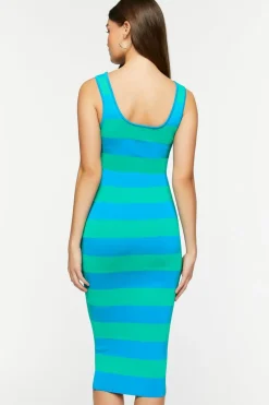 Striped Midi Bodycon Dress