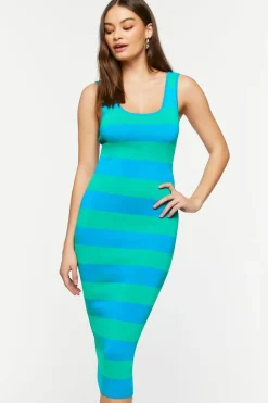 Striped Midi Bodycon Dress