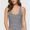 Striped One-Piece Swimsuit