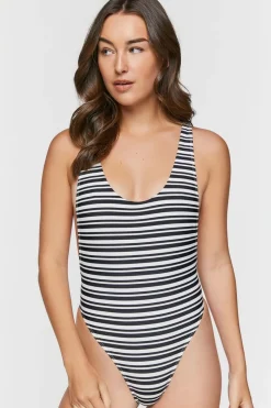Striped One-Piece Swimsuit