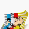 Striped Peanuts Gang Ankle Socks - 5 Pack