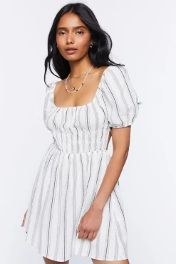 Striped Print Mini Dress
