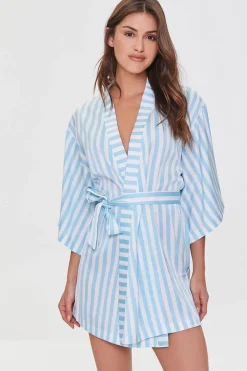Striped Satin Robe