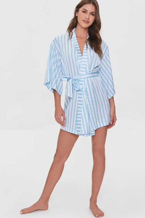 Striped Satin Robe