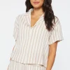 Striped Shirt & Short Pajama Set