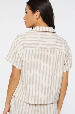 Striped Shirt & Short Pajama Set