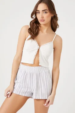 Striped Smocked Shorts