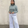 Striped Turtleneck Sweater
