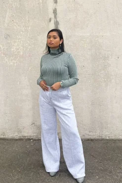 Striped Turtleneck Sweater