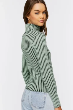 Striped Turtleneck Sweater