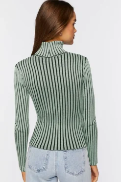 Striped Turtleneck Sweater