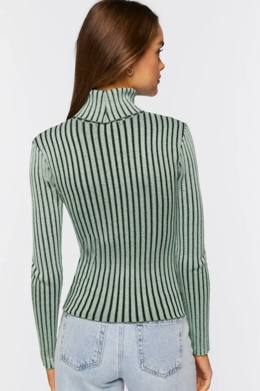 Striped Turtleneck Sweater