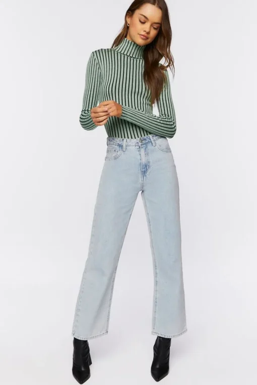 Striped Turtleneck Sweater