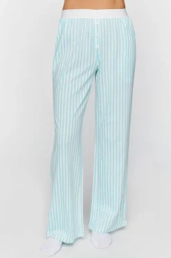 Striped Wide-Leg Pajama Pants