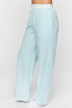 Striped Wide-Leg Pajama Pants