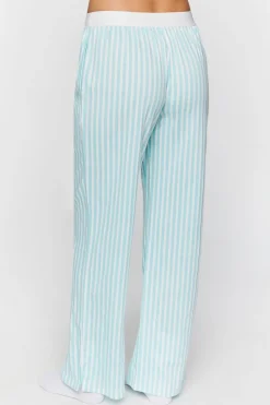 Striped Wide-Leg Pajama Pants