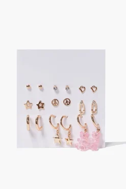 Stud & Hoop Earring Set