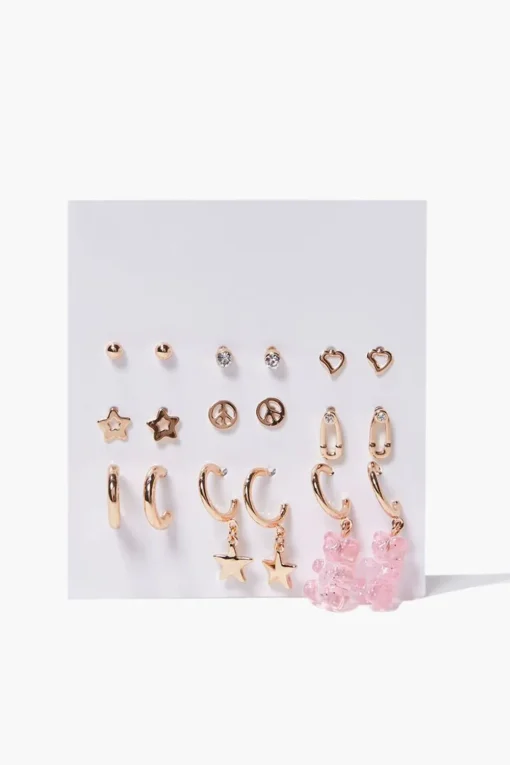 Stud & Hoop Earring Set