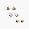Stud & Hoop Earrings Set