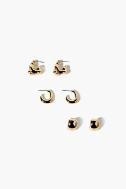 Stud & Hoop Earrings Set