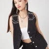 Studded Denim Vest