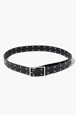 Studded Faux Leather Hip Belt