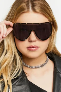 Studded Shield Sunglasses