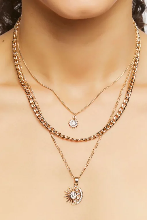 Sun & Moon Layered Necklace
