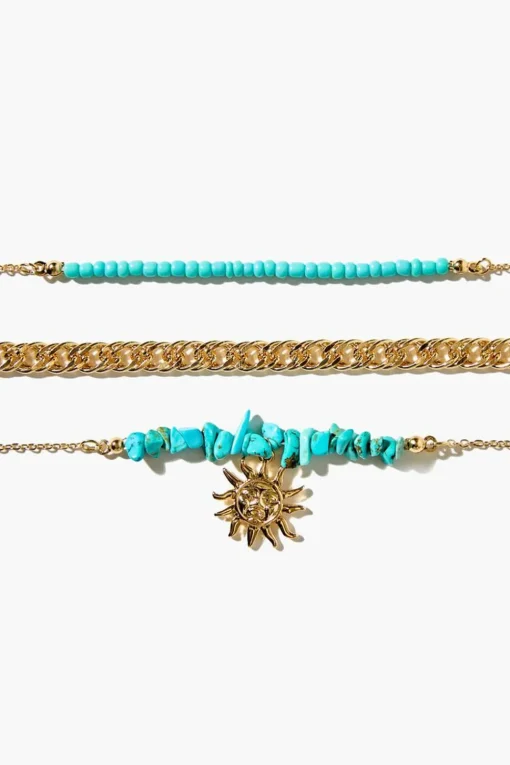 Sun Charm Bracelet Set